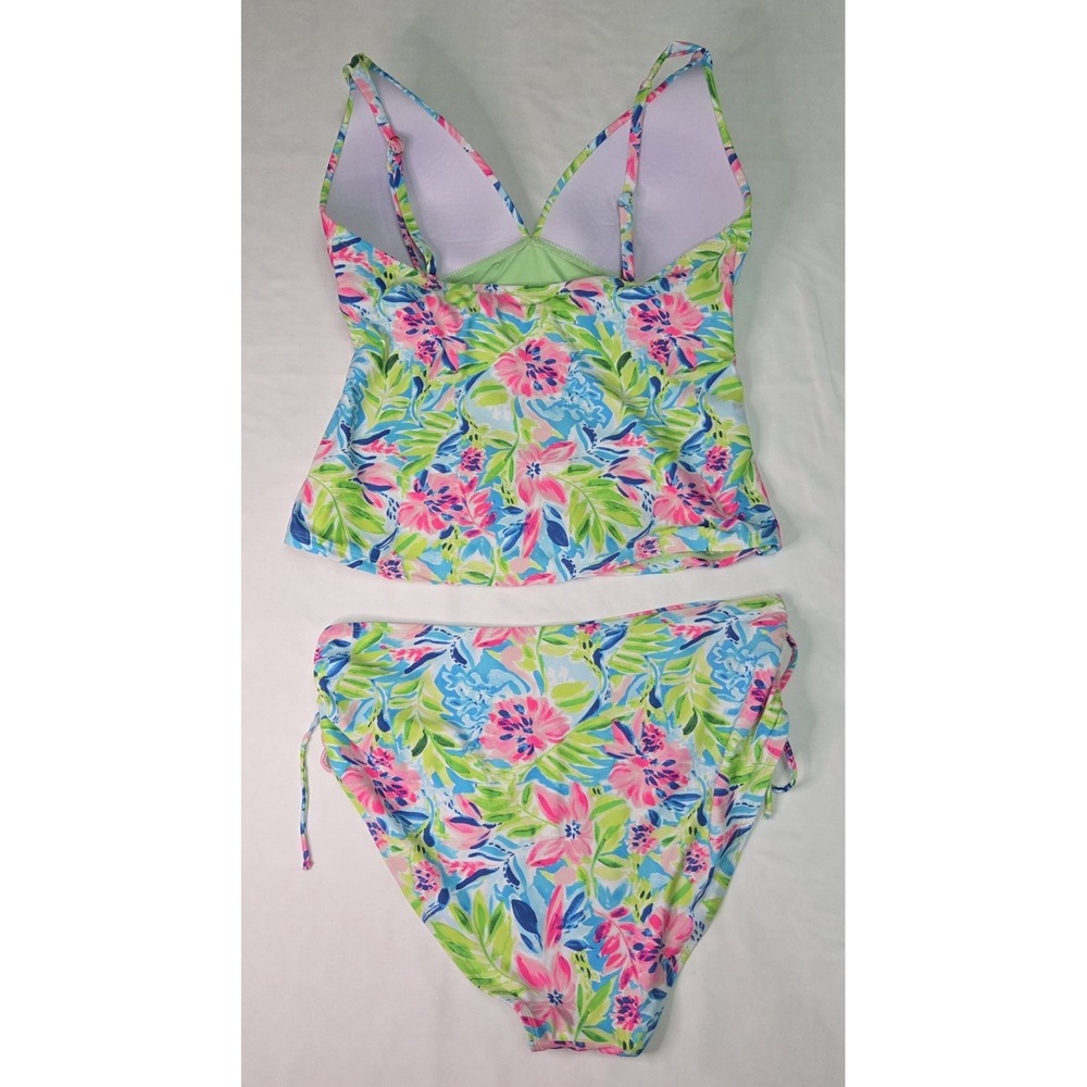 Stella Parker XL Waterlily Tankini Set Vibrant Vacation Swim Summer Beach Cruise - Picture 10 of 10